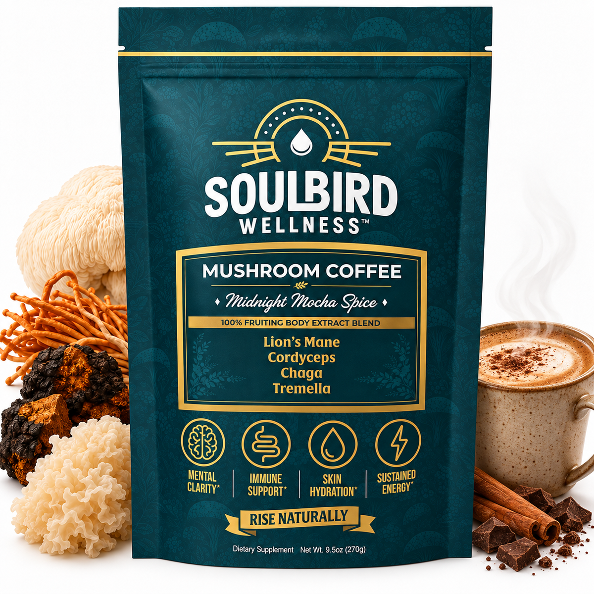 Tremella Mushroom Coffee – Midnight Mocha Spice (30 Servings)